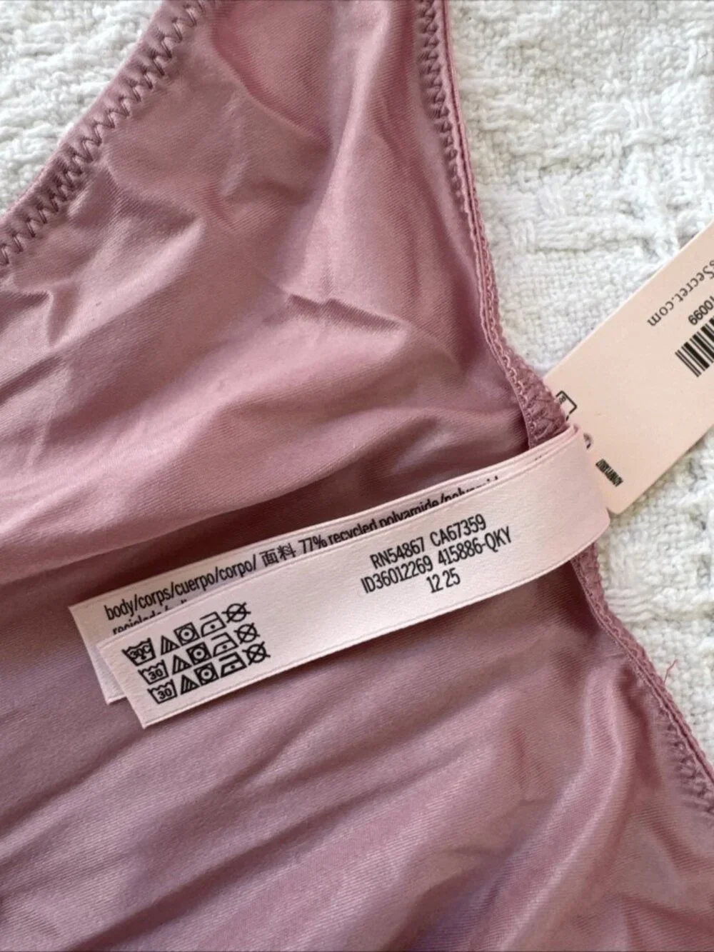 VICTORIA'S SECRET XL PINK VERY SEXY HI LEG RHINESTONE BRAZILIAN PANTIES BLING